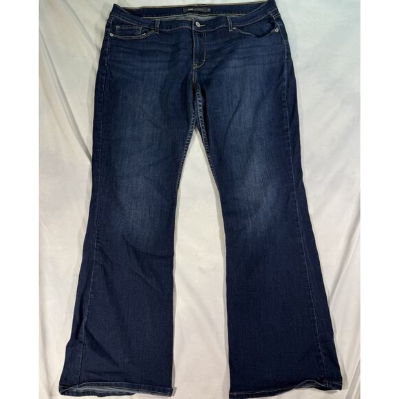 Levi's 524 Too Superlow Bootcut Stretch Jeans‎ Womens Size 17 Blue - Picture 1 of 10